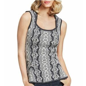 Womens CAbi Sleeveless Gray Peplum Shell Scalloped Hemline Vest #887 - Sz S